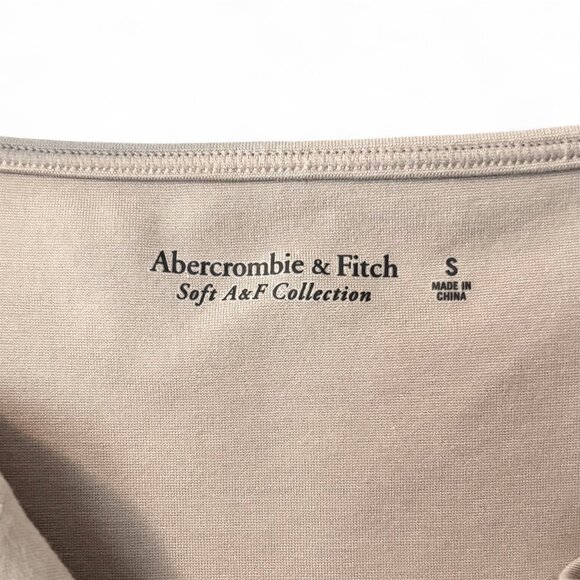 Abercrombie & Fitch Sz S Ponte Corset Sweetheart Bodysuit Beige - Picture 5 of 5
